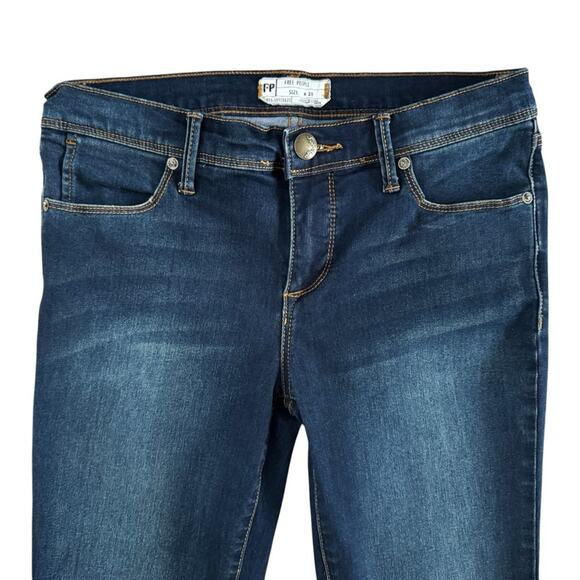 Free People FP Skinny Jeans women’s size 28 Blue Bodycon Preppy Cabincore - Picture 3 of 12